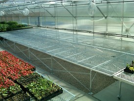 40' Rolling Top Greenhouse Benches